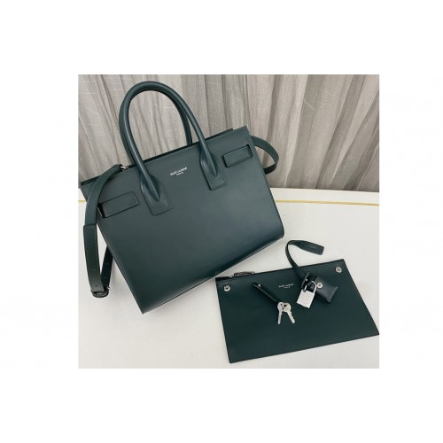 YSL CLASSIC SAC DE JOUR BABY IN Green Smooth LEATHER