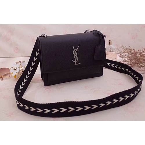 YSL Medium Sunset Monogram Bag Black