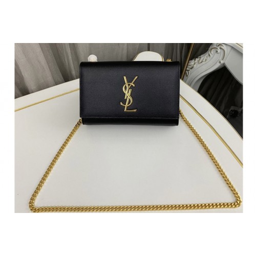 YSL Kate Small Bags In Black Grain De Poudre Embossed Leather