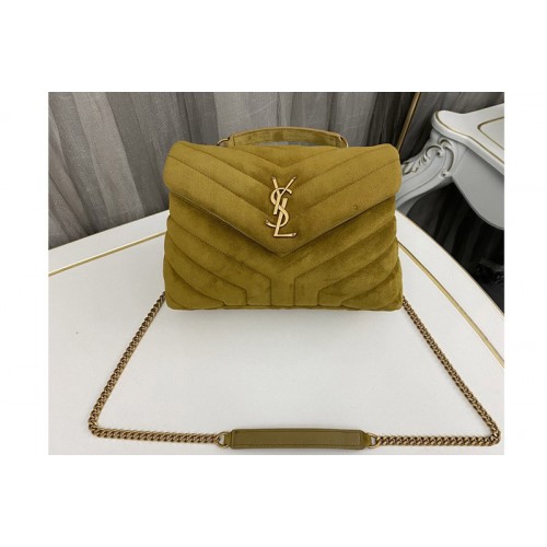 YSL LOULOU SMALL Bag IN Green QUILTED TWEED