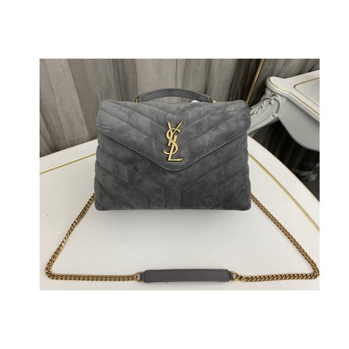 YSL LOULOU SMALL Bag IN Grey QUILTED TWEED