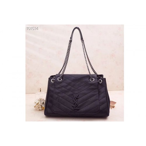 YSL Medium Nolita Bag In Vintage Leather Black