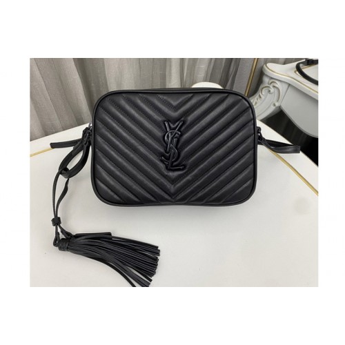 YSL LOU CAMERA BAG IN Black QUILTED LEATHER