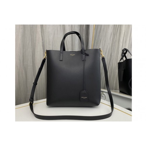 YSL SHOPPING TOY Bag IN Black SUPPLE LEATHER