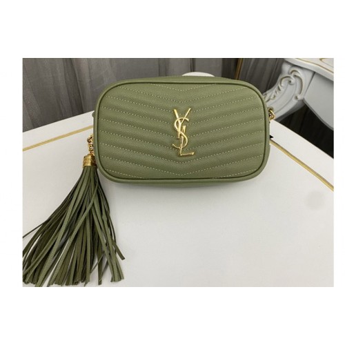 YSL MINI LOU bag IN Green QUILTED Leather YSL MINI LOU bag IN Green QUILTED Leather