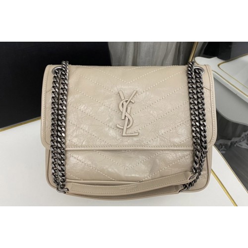 YSL NIKI MEDIUM Bag IN Apricot VINTAGE CRINKLED LEATHER
