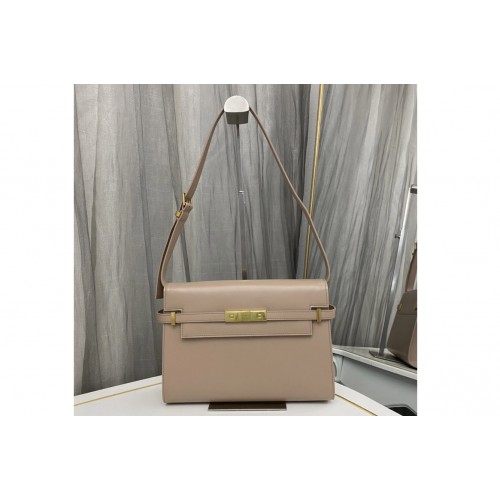 YSL MANHATTAN SMALL SHOULDER BAG IN Sand Leather