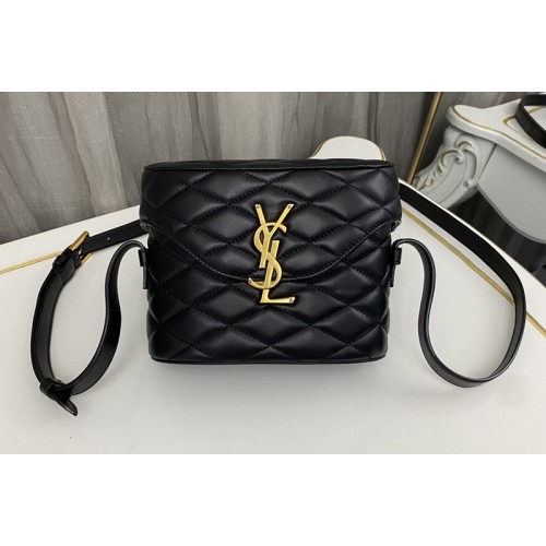 YSL JUNE BOX BAG IN QUILTED PATENT LEATHER