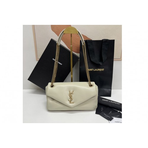 YSL CALYPSO Bag IN White LAMBSKIN