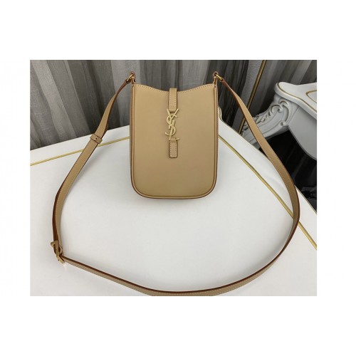 YSL LE 5 À 7 MINI VERTICAL bag IN Brown VEGETABLE-TANNED LEATHER