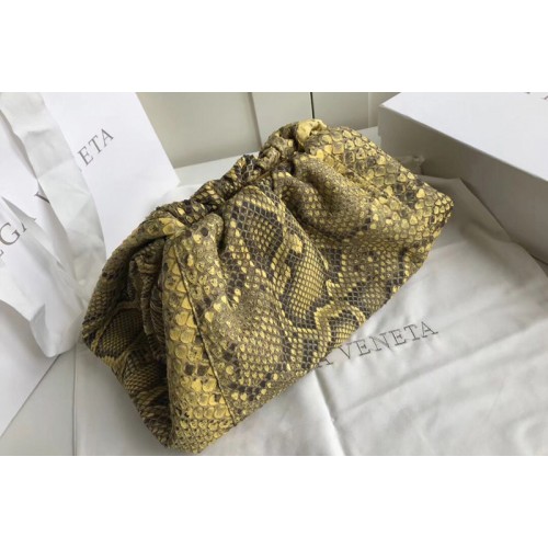 Bottega Veneta Pouch in Gold Python Leather