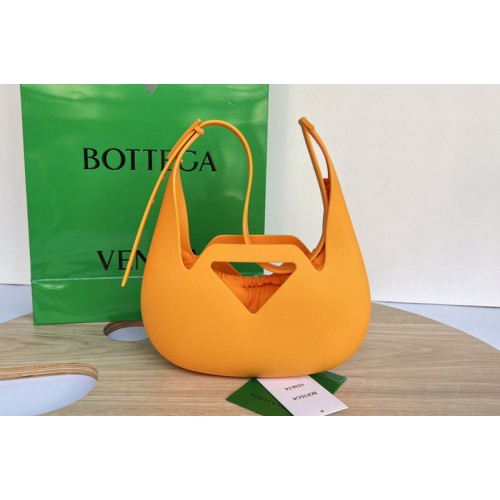 Bottega Veneta Small Moulded Shoulder Bag in Orange Leather