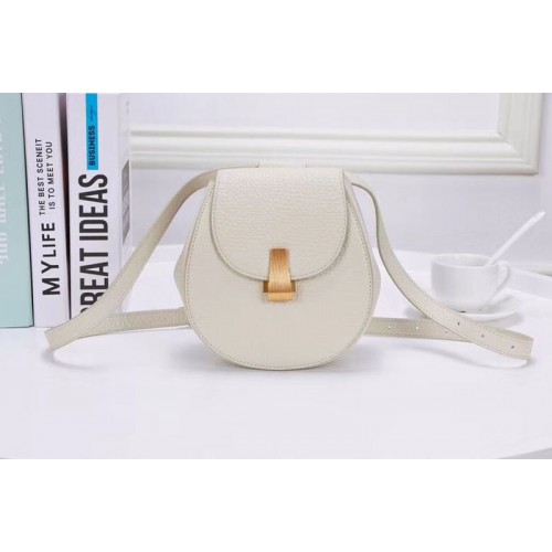 Bottega Veneta Angle Belt Bags White Calf Leather
