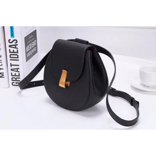 Bottega Veneta Angle Belt Bags Black Calf Leather