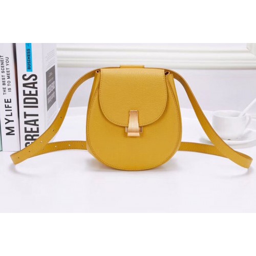Bottega Veneta Angle Belt Bags Yellow Calf Leather