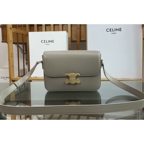 Celine CLASSIQUE TRIOMPHE BAG IN Grey SHINY CALFSKIN