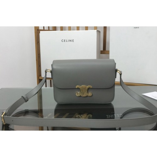 Celine CLASSIQUE TRIOMPHE BAG IN Grey SHINY CALFSKIN
