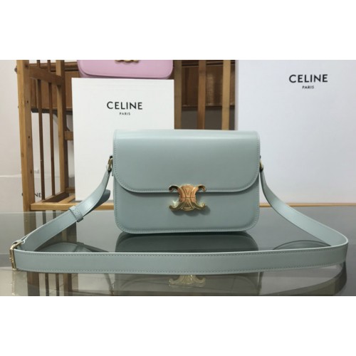 Celine CLASSIQUE TRIOMPHE BAG IN Blue SHINY CALFSKIN