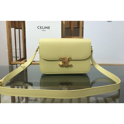 Celine CLASSIQUE TRIOMPHE BAG IN Yellow SHINY CALFSKIN
