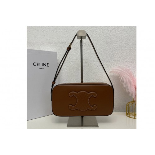 Celine CAMERA SHOULDER BAG CUIR TRIOMPHE IN TAN SMOOTH CALFSKIN