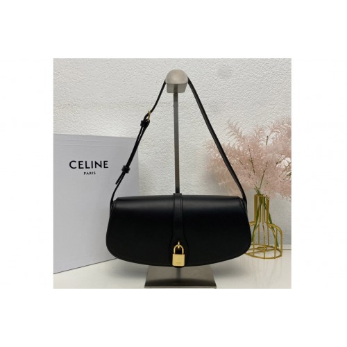 Celine CLUTCH ON STRAP TABOU Bag IN Black SMOOTH CALFSKIN
