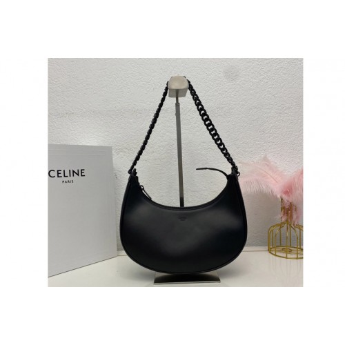 Celine MEDIUM AVA CHAIN bag IN Black SMOOTH CALFSKIN