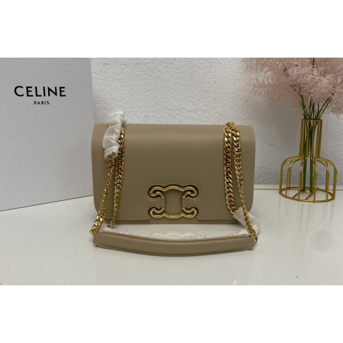 Celine MEDIUM BAG TRIOMPHE FRAME IN Beige SHINY CALFSKIN