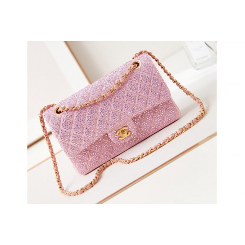 Chanel A01112 Classic 11.12 Handbag in Pink Leather