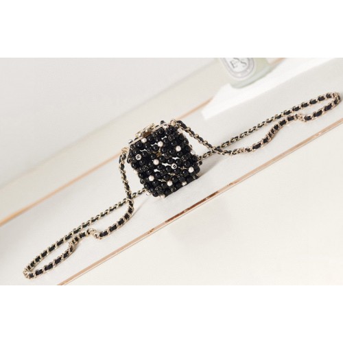 Chanel Mini Evening Bag in Black And White