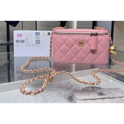 Chanel AP2303 Clutch With Chain in Pink Lambskin Chanel AP2303 Clutch With Chain in Pink Lambskin