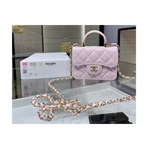Chanel AP2200 Mini Flap Bag in Pink Leather Chanel AP2200 Mini Flap Bag in Pink Leather