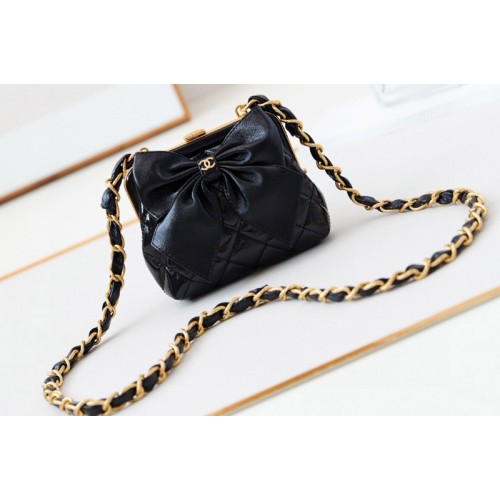 Chanel AP4028 Clutch With Chain in Black Lambskin