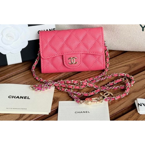 Chanel Mini Bumbag Bag in Pink Grained Calfskin