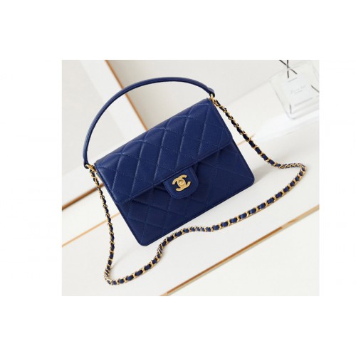 Chanel Mini Flap Bag in Blue Lambskin