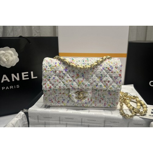 Chanel A69900 Mini Classic Bag in Multicolor Wool Tweed