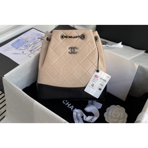 Chanel A94485 Gabrielle Backpack in Apricot Calfskin