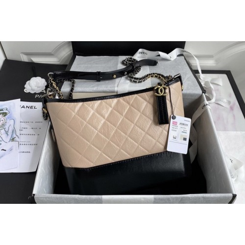 Chanel AS1521 Gabrielle Hobo Bag in Apricot Calfskin