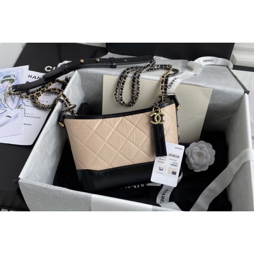 Chanel A91810 Gabrielle Small Hobo Bag in Apricot Calfskin