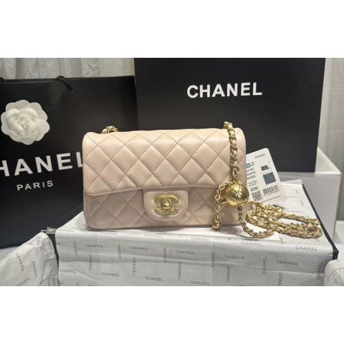 Chanel Mini Flap Bag in Pink Lambskin Leather