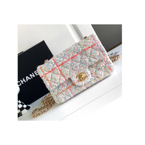 Chanel A69900 Mini Classic Handbag in Multicolor Tweed