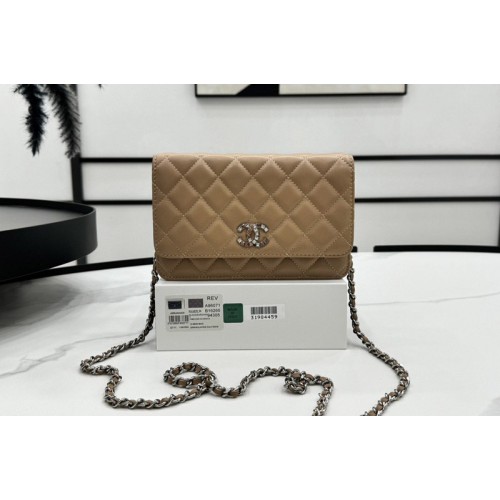 Chanel Wallet on Chain Bag in Brown Lambskin