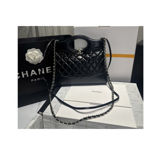 Chanel Mini 31Bag Shopping bag in Black Shiny Lambskin