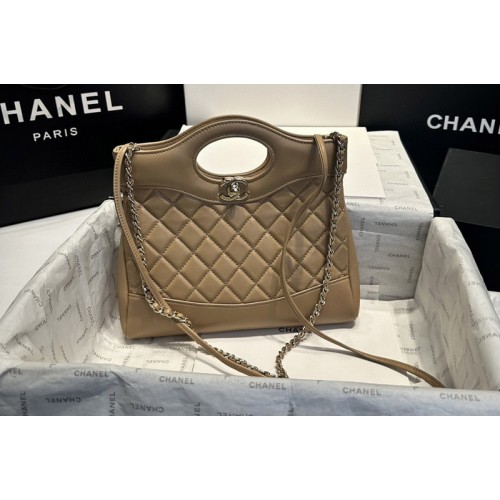 Chanel Mini 31Bag Shopping bag in Brown Shiny Lambskin