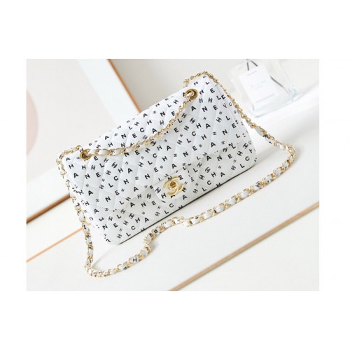 Chanel A01112 Classic 11.12 Handbag in White Leather