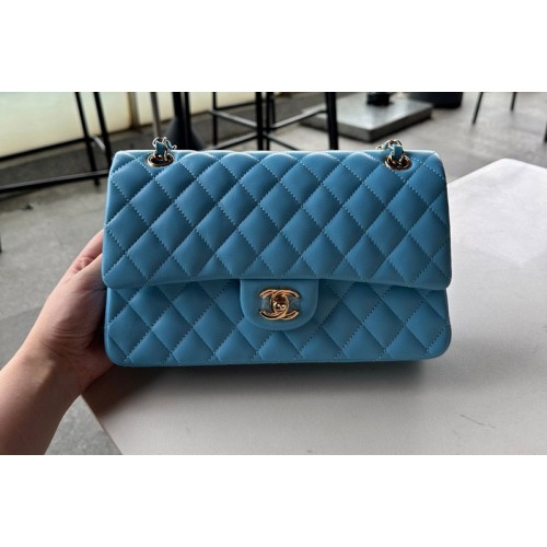 Chanel A01112 Classic 11.12 Handbag in Blue Lambskin
