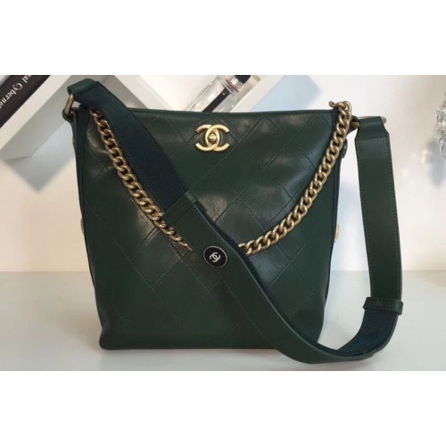 Chanel Calfskin Hobo Handbag Green A57573