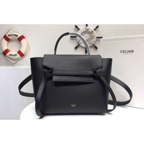 Celine Grained Calfskin Belt Bag 8069 Black
