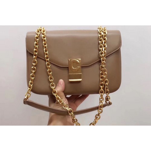 Celine Shiny Calfskin Medium C Bags Khaki
