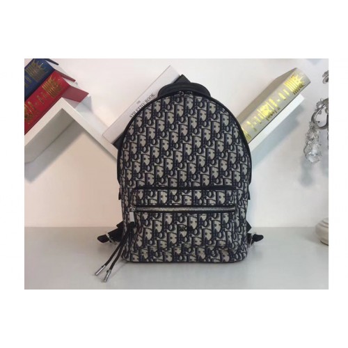 Dior Oblique Backpack in Blue Dior Oblique canvas