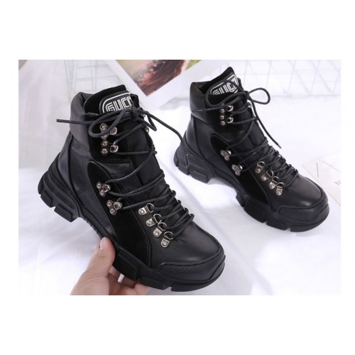 Mens Womens Gucci Flashtrek sneaker Black Leather